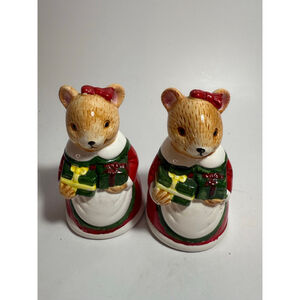 Vintage Christmas Mouse Salt and Pepper Shaker